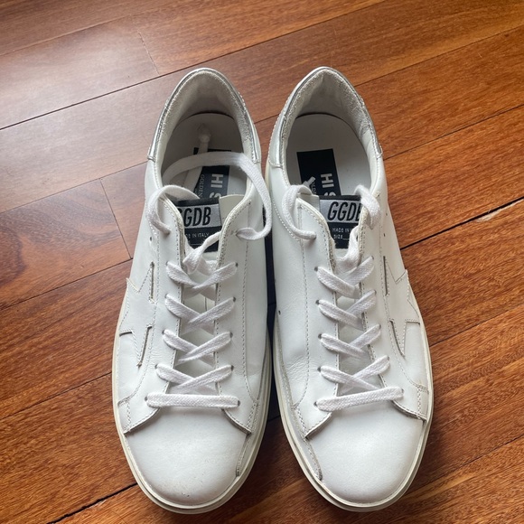 Golden Goose High-Star white leather sneaker, size 8 - Picture 3 of 4